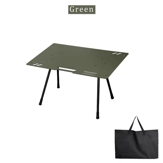 Camping Table Aluminum Alloy Folding Table With Carrying Bag Lightweight Outdoor Desk Picnic Blackened Tactical IGT Table New