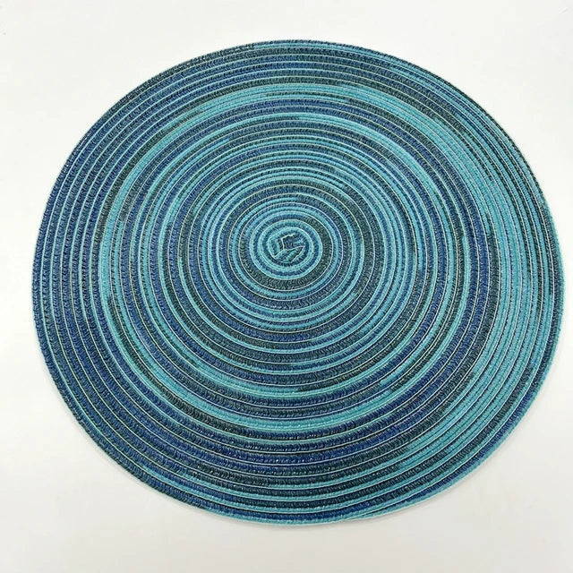 Decoration Round Weaving Place Dining Table Pad, Heat Resistant Kitchen Anti-Skid Mat