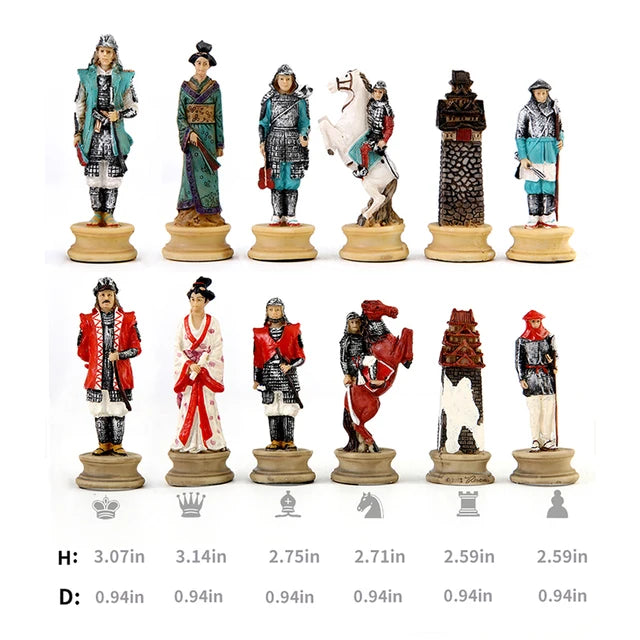 3D Character-themed Chess Set with International Chess and Deluxe Painting, Entertaining Luxury Chess Game Chess and Card Toys