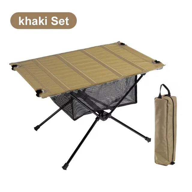 Collection WESTTUNE Camping Folding Table Lightweight 1680D Oxford Roll-Up Table Portable Aluminum Alloy Tourist