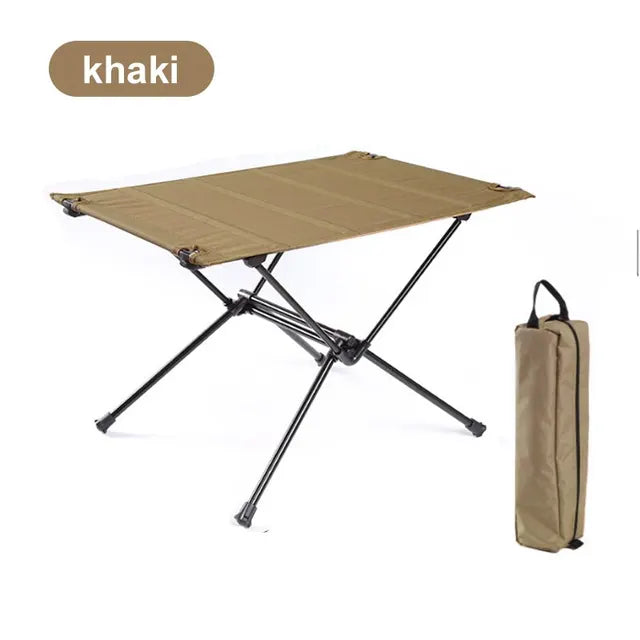 Collection WESTTUNE Camping Folding Table Lightweight 1680D Oxford Roll-Up Table Portable Aluminum Alloy Tourist