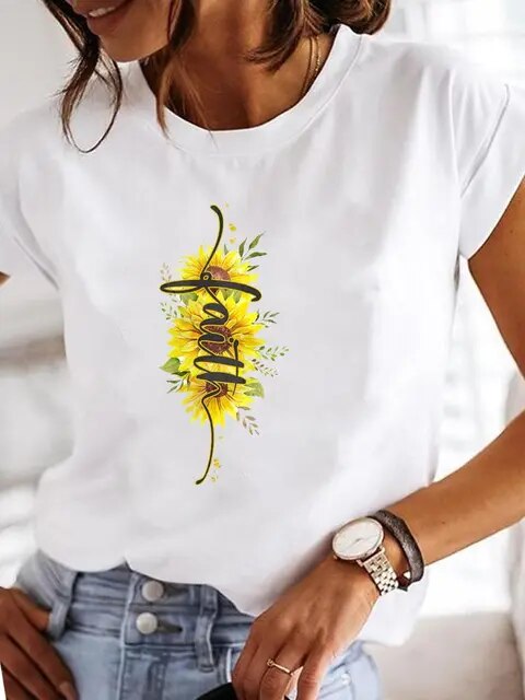 Clothes Ladies Summer T Clothing Print Fashion Casual T-shirts Letter 90s Trend Cute Short Sleeve Women Female Graphic Tee