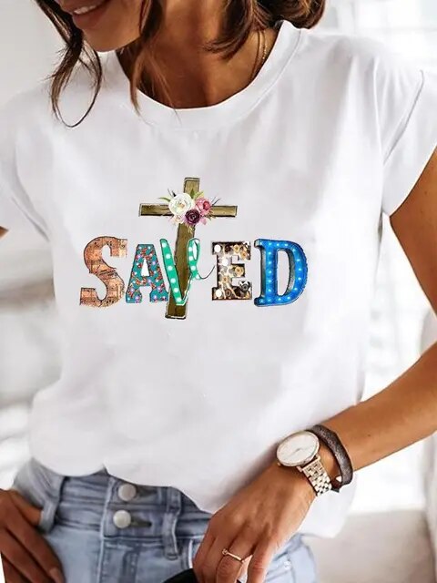 Clothes Ladies Summer T Clothing Print Fashion Casual T-shirts Letter 90s Trend Cute Short Sleeve Women Female Graphic Tee