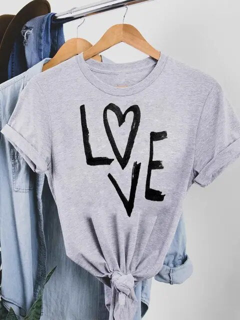 Clothes Ladies Summer T Clothing Print Fashion Casual T-shirts Letter 90s Trend Cute Short Sleeve Women Female Graphic Tee