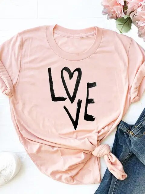 Clothes Ladies Summer T Clothing Print Fashion Casual T-shirts Letter 90s Trend Cute Short Sleeve Women Female Graphic Tee