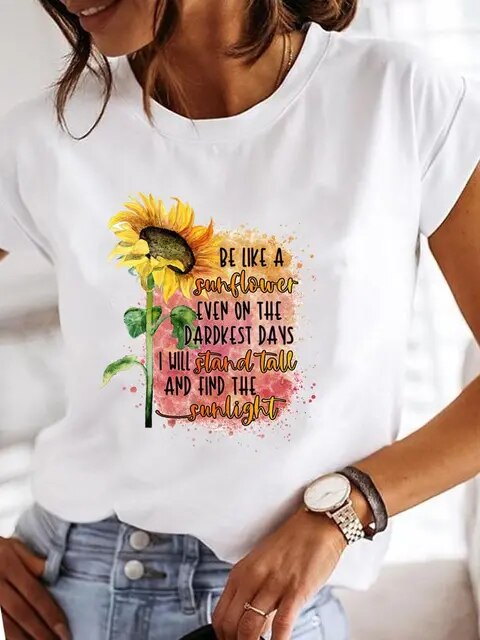 Clothes Ladies Summer T Clothing Print Fashion Casual T-shirts Letter 90s Trend Cute Short Sleeve Women Female Graphic Tee