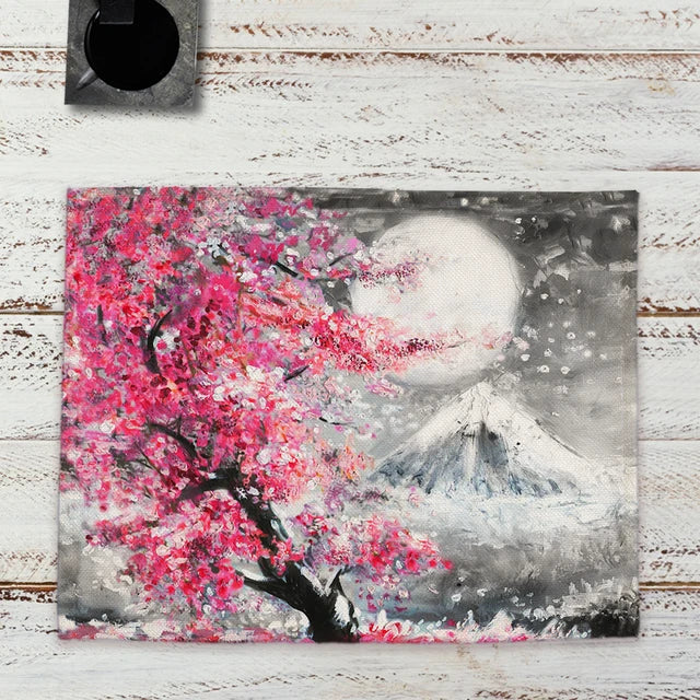 Chinese Landscape Ink Painting Placemat Kitchen Decor Linen Dining Table Mats Coaster Pad Bowl Coffee Cup Mat Tablecloth 42x32CM