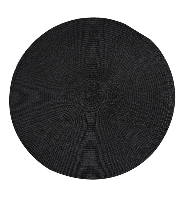 4pcs PP Dining Table Mat Woven Placemat Pad Heat Resistant Bowls Coffee Cups Coaster Tableware Mat For Home Kitchen Party Supply