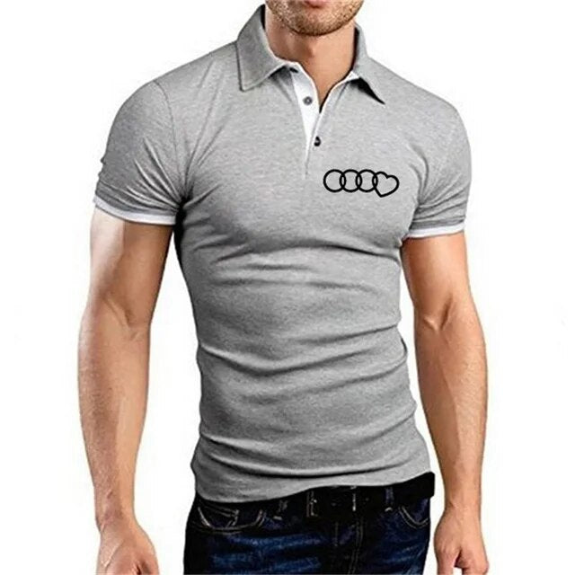 2021 Summer Fashion Mens Short Sleeve Po Lo Shirts Design Logo Printed Casual Cotton Polos Homme Clothes Male Lapel Tops S-5Xl