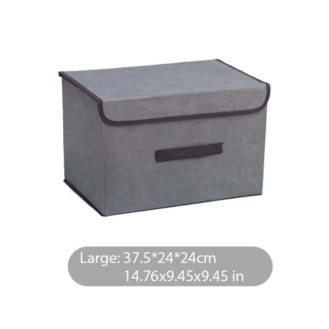 Fold Non Woven Fabric Storage Box Gray Home Supplies Clothing Underwear Sock And Kid Toy Storage Organizer Cosmetics