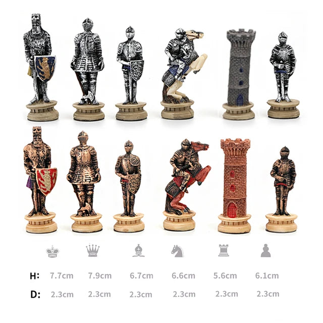 3D Character-themed Chess Set with International Chess and Deluxe Painting, Entertaining Luxury Chess Game Chess and Card Toys