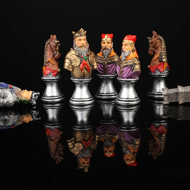 3D Character-themed Chess Set with International Chess and Deluxe Painting, Entertaining Luxury Chess Game Chess and Card Toys