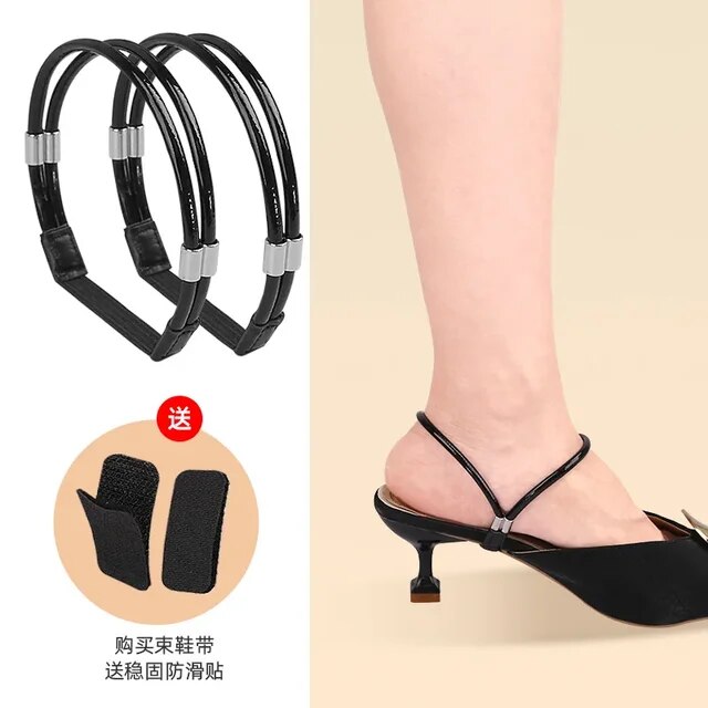 1Pair Fashion Women New Shoelaces for High Heels Anti-Slip Adjustable Straps Shoes Buckles Shoes Band Accessory Decoration