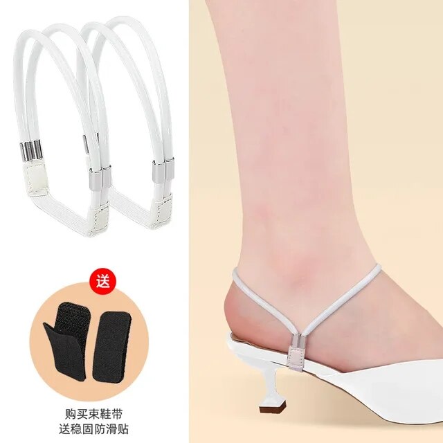 1Pair Fashion Women New Shoelaces for High Heels Anti-Slip Adjustable Straps Shoes Buckles Shoes Band Accessory Decoration