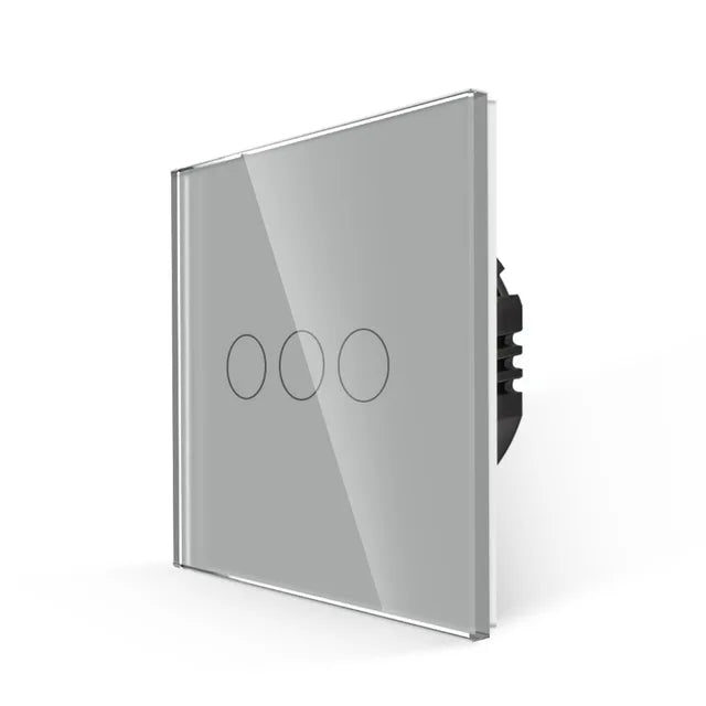 ZigBee Wall Touch Smart Light Switch with Neutral/No Neutral,No Capacitor Smart Life/Tuya 2/3 Way Control Smart Home