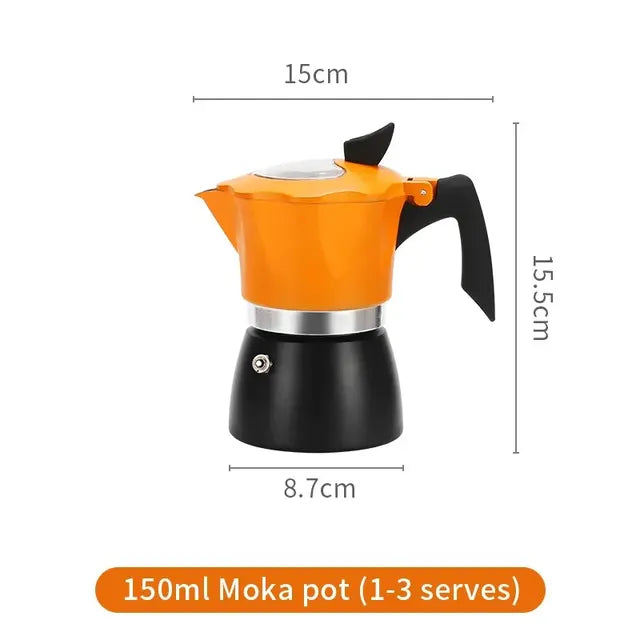 Mongdio Moka Pot Italian Coffee Maker Small Household Electric Clay Oven Espresso Extractor Coffee Pot