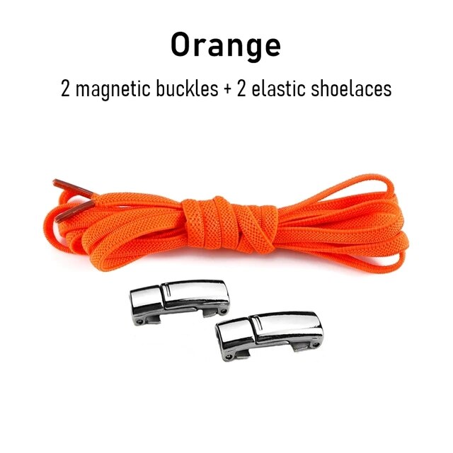 1Pair No tie Shoelaces Magnetic Elastic Shoe Laces For Kids and Adult Sneakers Shoelace 23 Color Shoestrings