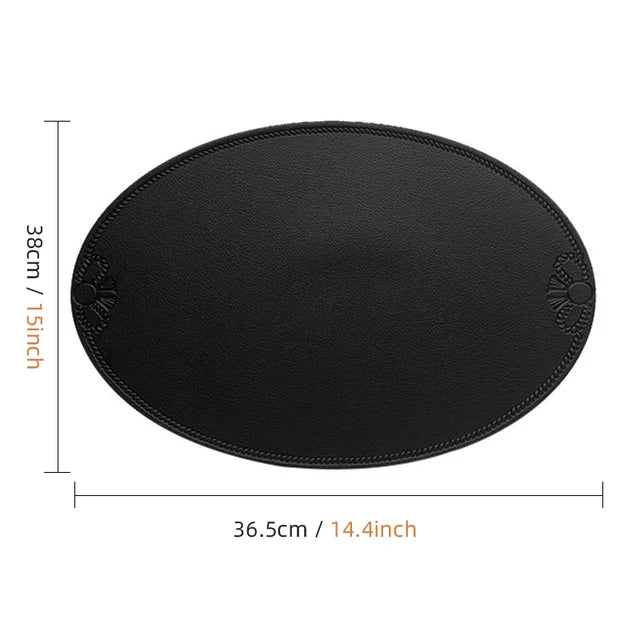 Leather Placemat Dining Table Mat Coaster Individual Tablecloth Dish Cup Plate Tableware Pad Modern Nordic Kitchen Accessories