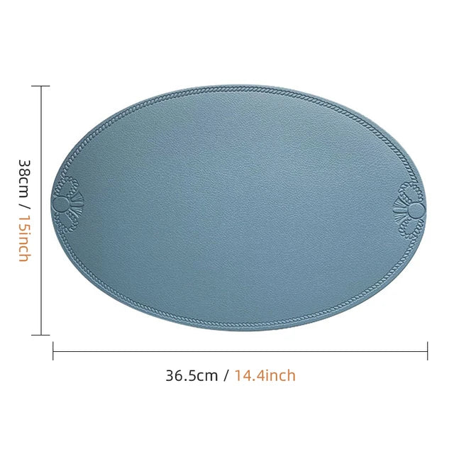 Leather Placemat Dining Table Mat Coaster Individual Tablecloth Dish Cup Plate Tableware Pad Modern Nordic Kitchen Accessories