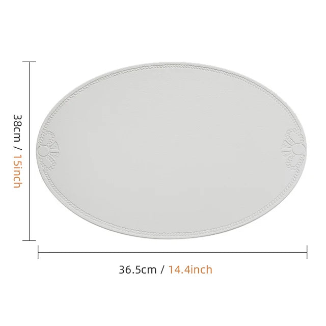 Leather Placemat Dining Table Mat Coaster Individual Tablecloth Dish Cup Plate Tableware Pad Modern Nordic Kitchen Accessories