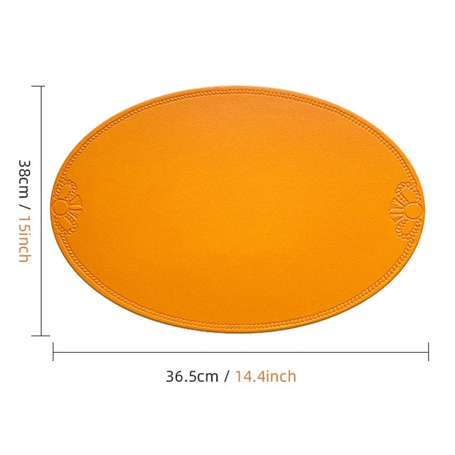 Leather Placemat Dining Table Mat Coaster Individual Tablecloth Dish Cup Plate Tableware Pad Modern Nordic Kitchen Accessories