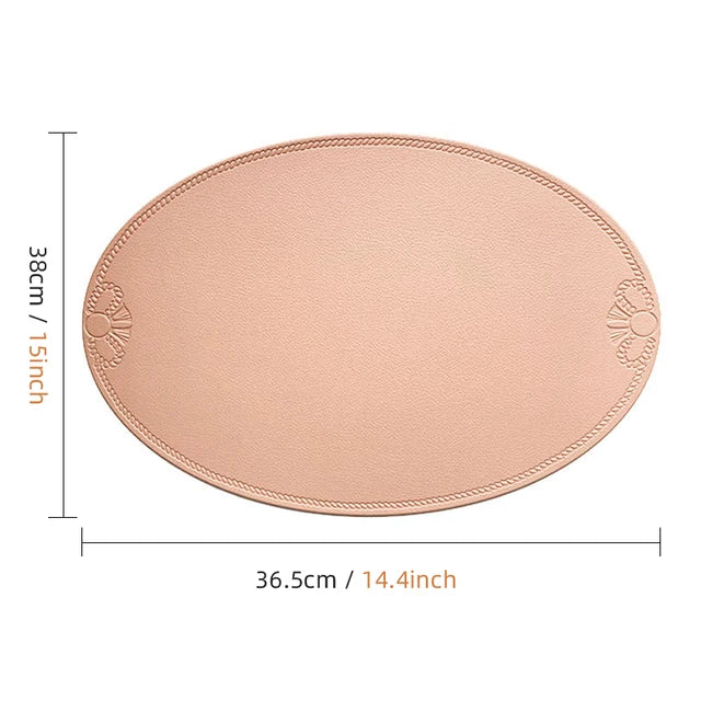 Leather Placemat Dining Table Mat Coaster Individual Tablecloth Dish Cup Plate Tableware Pad Modern Nordic Kitchen Accessories