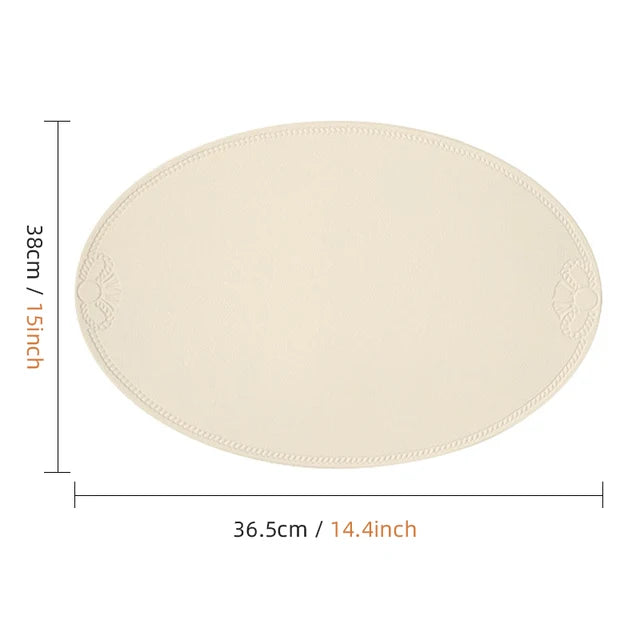 Leather Placemat Dining Table Mat Coaster Individual Tablecloth Dish Cup Plate Tableware Pad Modern Nordic Kitchen Accessories