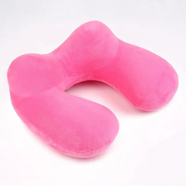 U-Shape Travel Pillow for Airplane Inflatable Neck Pillow Travel Accessories 4Colors Comfortable Pillows for Sleep Home Textile