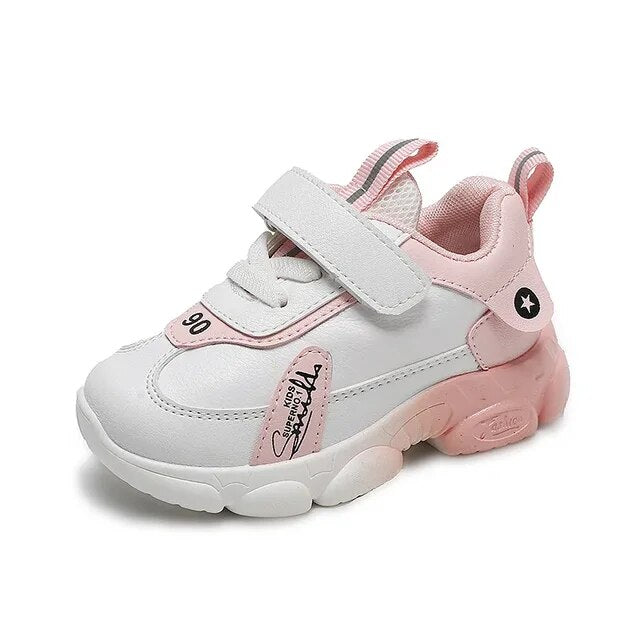 Size 20-31 Children Wear-resistant Casual Sports Shoes Baby Anti-slip Toddler Shoes Girls Boys Kids Soft Bottom Running Sneakers