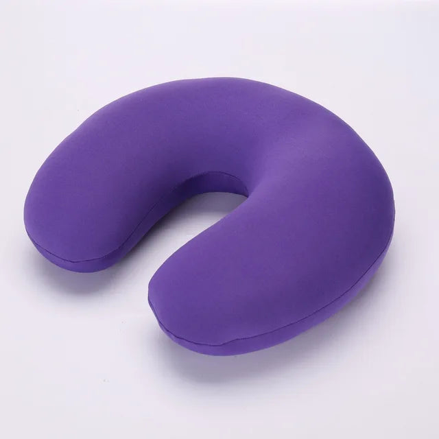 U Shaped Travel Pillow Particles Microbeads Neck Car Plane Pillows Soft Cushion Home Outdoor Textile Stock Home & GardenPillow