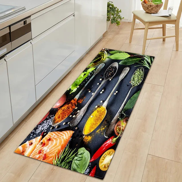 Modern Kitchen Mat Home Entrance Doormat Hallway Bedroom Living Room Decoration Floor Carpet Balcony Bathroom Anti-Slip Long Rug