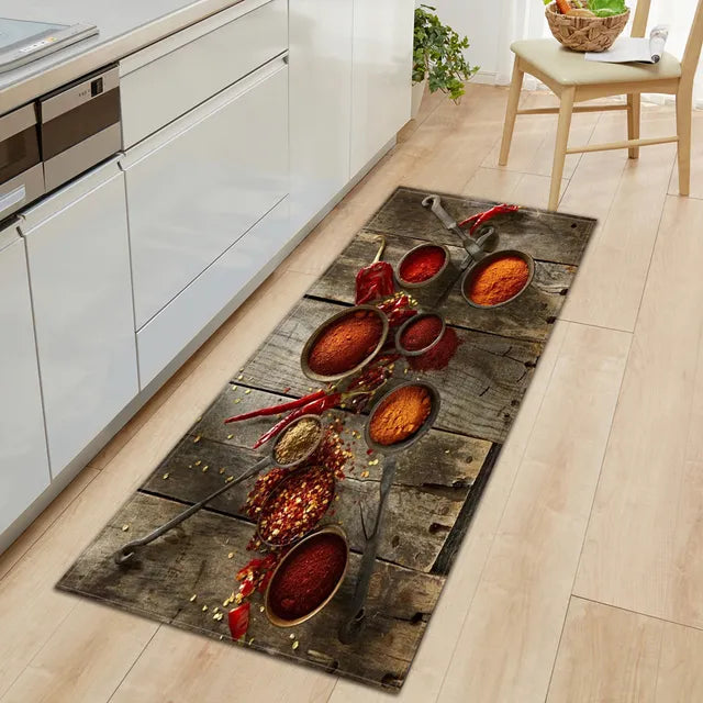 Modern Kitchen Mat Home Entrance Doormat Hallway Bedroom Living Room Decoration Floor Carpet Balcony Bathroom Anti-Slip Long Rug