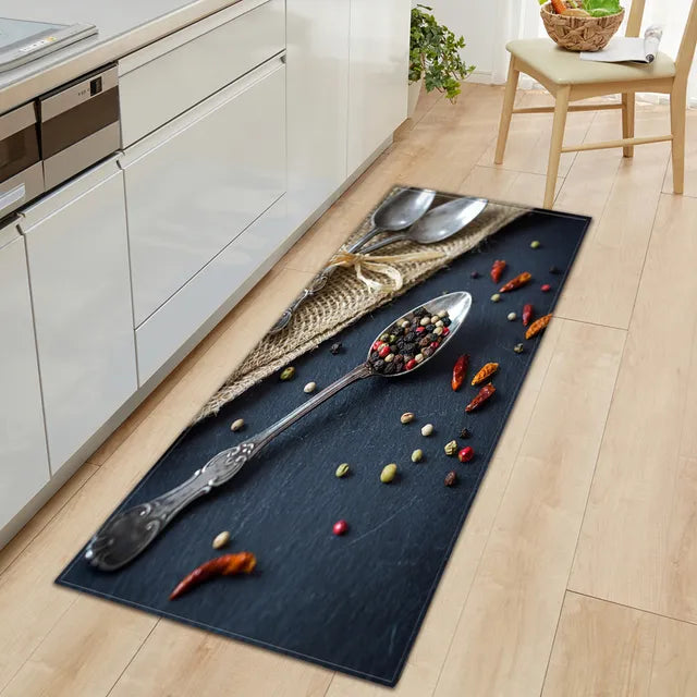 Modern Kitchen Mat Home Entrance Doormat Hallway Bedroom Living Room Decoration Floor Carpet Balcony Bathroom Anti-Slip Long Rug