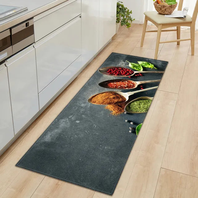 Modern Kitchen Mat Home Entrance Doormat Hallway Bedroom Living Room Decoration Floor Carpet Balcony Bathroom Anti-Slip Long Rug