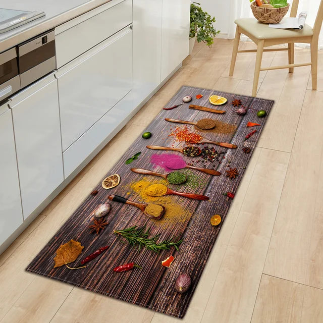 Modern Kitchen Mat Home Entrance Doormat Hallway Bedroom Living Room Decoration Floor Carpet Balcony Bathroom Anti-Slip Long Rug