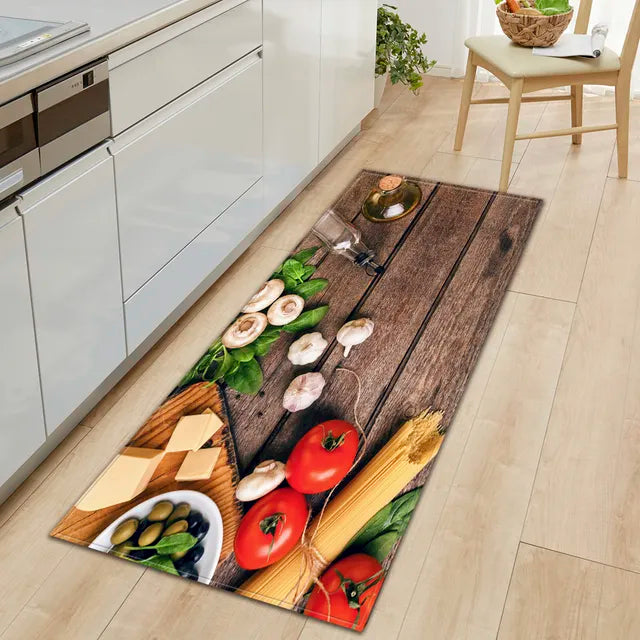 Modern Kitchen Mat Home Entrance Doormat Hallway Bedroom Living Room Decoration Floor Carpet Balcony Bathroom Anti-Slip Long Rug