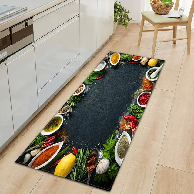 Modern Kitchen Mat Home Entrance Doormat Hallway Bedroom Living Room Decoration Floor Carpet Balcony Bathroom Anti-Slip Long Rug