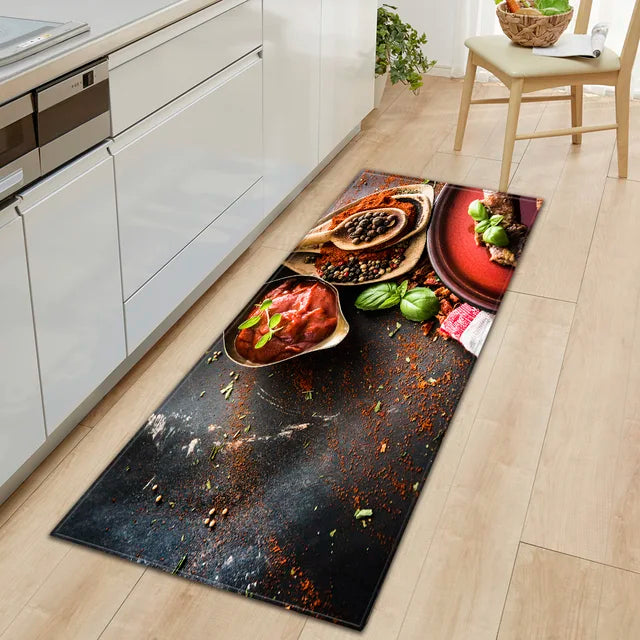 Modern Kitchen Mat Home Entrance Doormat Hallway Bedroom Living Room Decoration Floor Carpet Balcony Bathroom Anti-Slip Long Rug