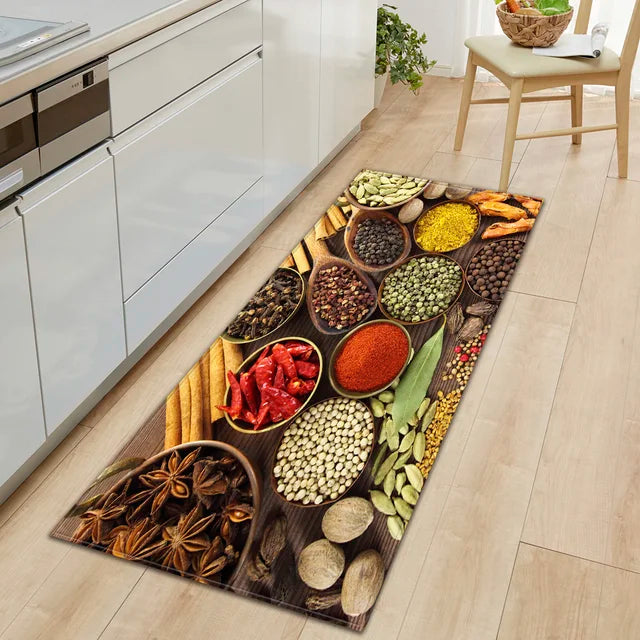 Modern Kitchen Mat Home Entrance Doormat Hallway Bedroom Living Room Decoration Floor Carpet Balcony Bathroom Anti-Slip Long Rug