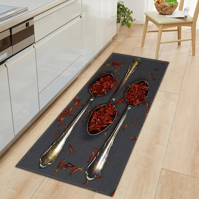 Modern Kitchen Mat Home Entrance Doormat Hallway Bedroom Living Room Decoration Floor Carpet Balcony Bathroom Anti-Slip Long Rug