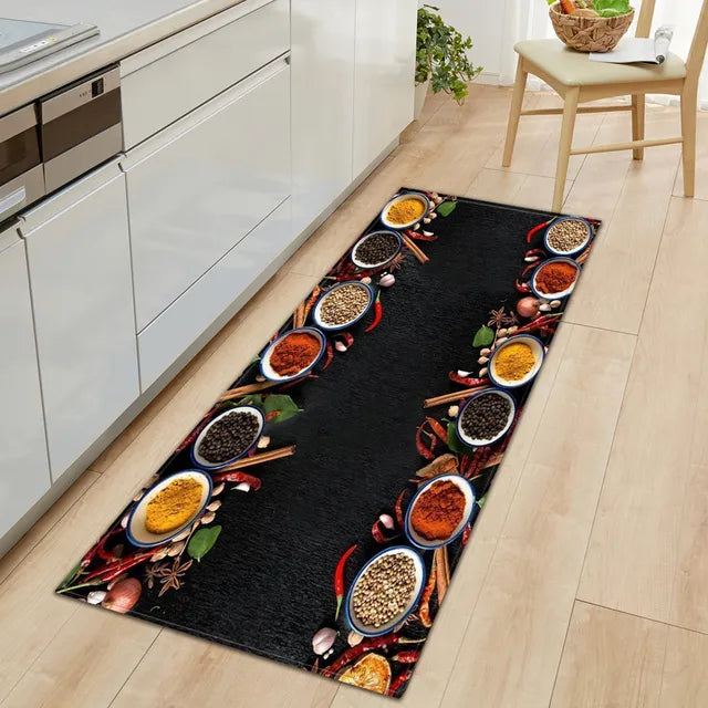 Modern Kitchen Mat Home Entrance Doormat Hallway Bedroom Living Room Decoration Floor Carpet Balcony Bathroom Anti-Slip Long Rug