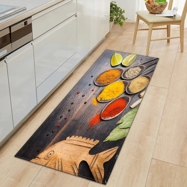 Modern Kitchen Mat Home Entrance Doormat Hallway Bedroom Living Room Decoration Floor Carpet Balcony Bathroom Anti-Slip Long Rug