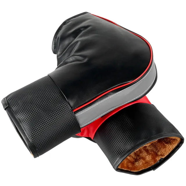 1Pair Motorcycle Handlebar Muffs Protective Motorcycle Scooter Thick Warm Grip Handle Bar Muff Rainproof Winter Warmer Gloves