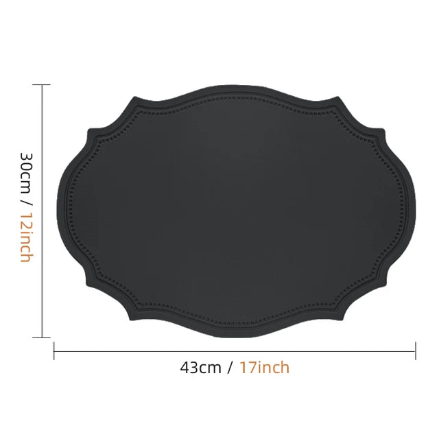 Leather Placemat Dining Table Mat Coaster Individual Tablecloth Dish Cup Plate Tableware Pad Modern Nordic Kitchen Accessories