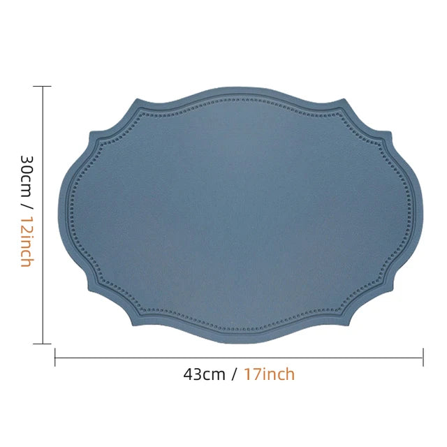 Leather Placemat Dining Table Mat Coaster Individual Tablecloth Dish Cup Plate Tableware Pad Modern Nordic Kitchen Accessories