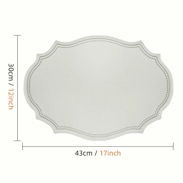 Leather Placemat Dining Table Mat Coaster Individual Tablecloth Dish Cup Plate Tableware Pad Modern Nordic Kitchen Accessories