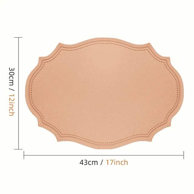 Leather Placemat Dining Table Mat Coaster Individual Tablecloth Dish Cup Plate Tableware Pad Modern Nordic Kitchen Accessories