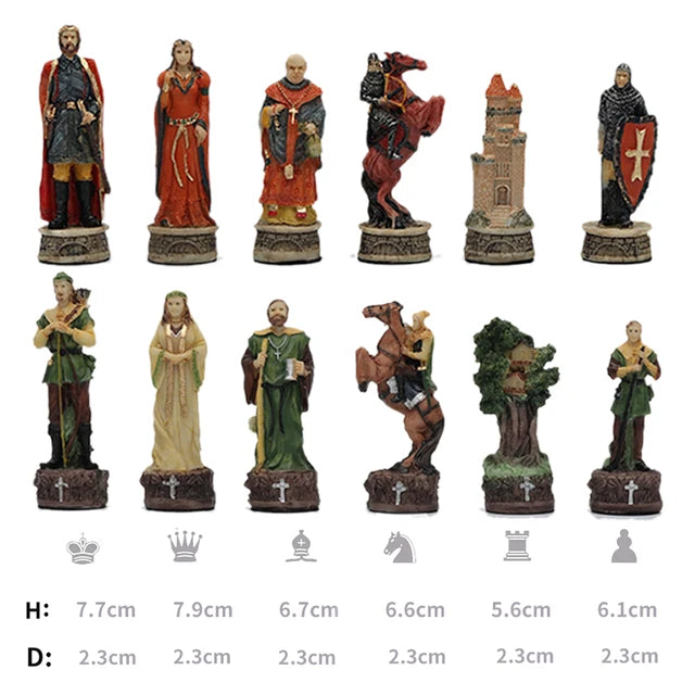 3D Character-themed Chess Set with International Chess and Deluxe Painting, Entertaining Luxury Chess Game Chess and Card Toys