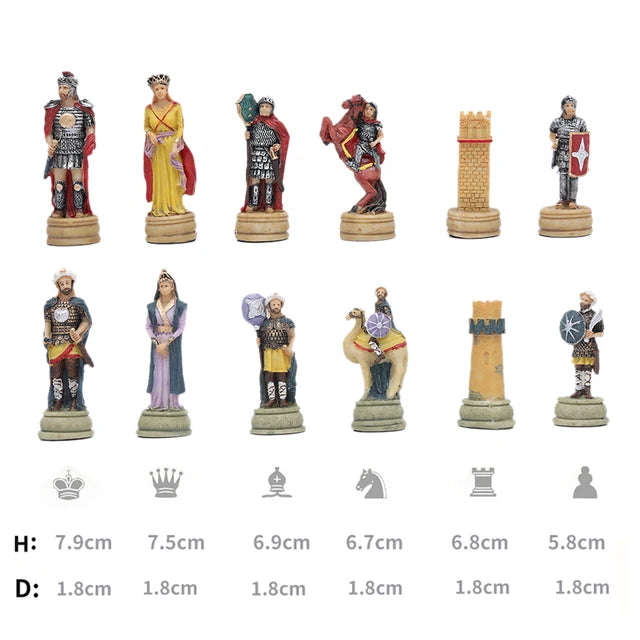 3D Character-themed Chess Set with International Chess and Deluxe Painting, Entertaining Luxury Chess Game Chess and Card Toys