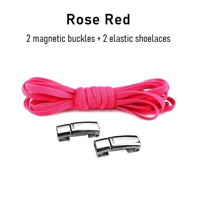 1Pair No tie Shoelaces Magnetic Elastic Shoe Laces For Kids and Adult Sneakers Shoelace 23 Color Shoestrings